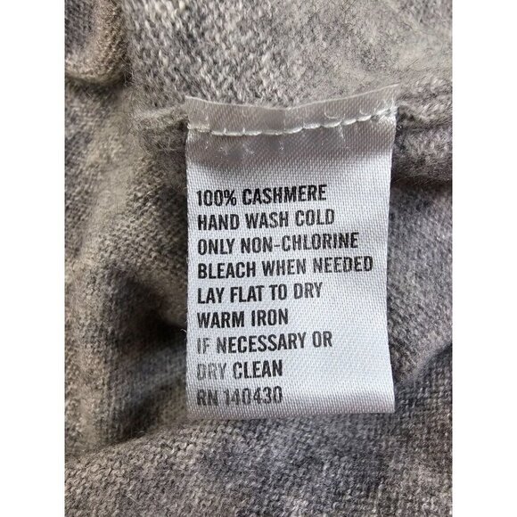 Lochleven Size Medium Women Gray Purple Color Block Cashmere Long Sleeve Sweater - Picture 4 of 8